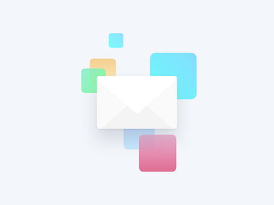 Envelope Newsletter Illustration clean design flat illustration light minimal minimalistic modern simple sleek ui ux