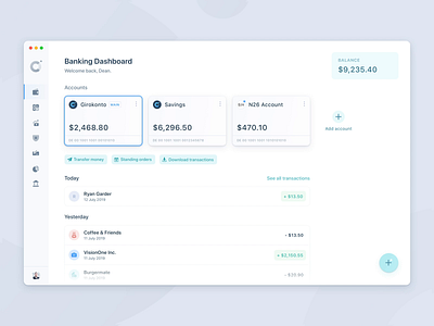 Quick Actions – Online Banking App appdesign banking bankingapp cards clean interface light minimal modern quickactions ui usability userexperience ux