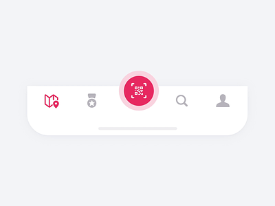 Quick Action Tab Bar Exploration actions animation app bubble buttom clean ios13 light menu minimal mobile modern navigation primary action qr scanner sleek tab bar ui ux