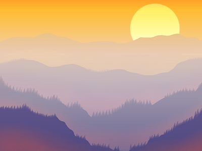 sunset illustration