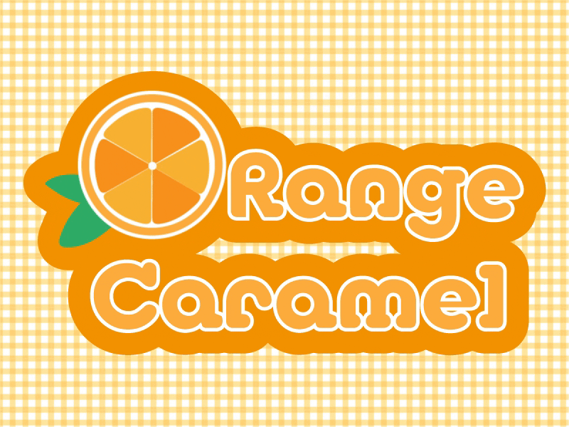 Orange Caramel Logo Gif Version adobe aftereffects illustrator