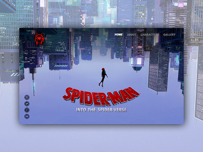 Spider-Man into to the Spider-Verse branding spider man ui ux web website