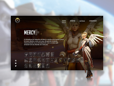 Mercy - Overwatch design games overwatch ui ux web