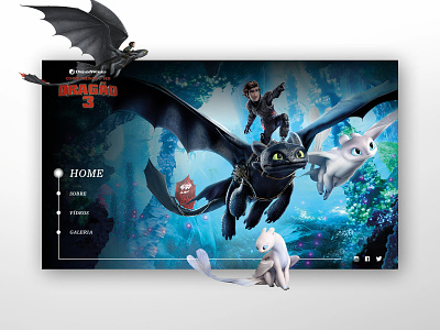 How to Train Your Dragon 3 - UI/UX Concept - Home animation design dragon toothless ui ux web