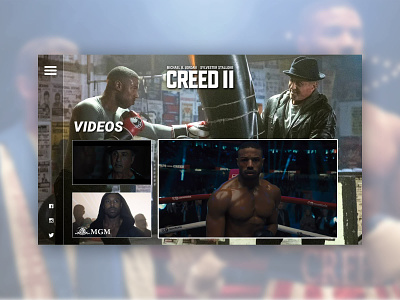 CREED 2 - UI/UX Concept - Videos creed design ui ux web
