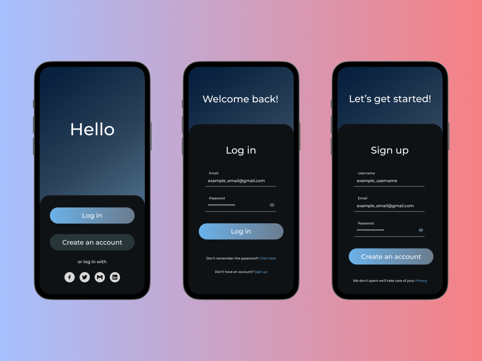 iOS login page by Iwona O on Dribbble