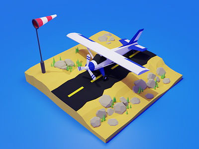 Plane - 3D Illustration 3d 3d modeling blender graphic design illustration