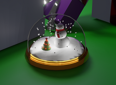 Snowball 3D Illustration 3d 3d modeling blender graphic design illustration
