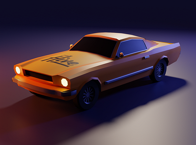 Car 3D Illustration 3d 3d modeling blender design graphic design illustration