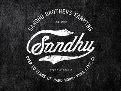 Sandhu Bros Logo custom farming trucking logo type wordmark
