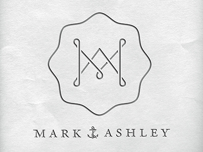 M&A Logo anchor icon logo monogram seal wedding