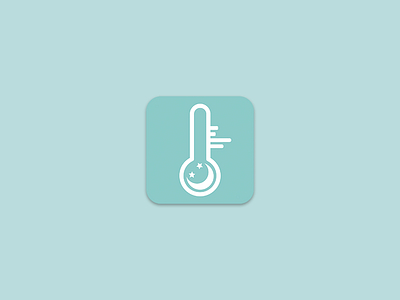 Tempy - Smart Thermometer iOS icon flat icon ios logo logotype moon thermometer