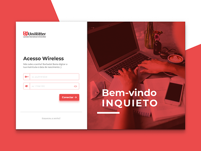 UniRitter Wi-Fi Sign-in page Redesign daily ui form login material redesign signin ui uiux ux