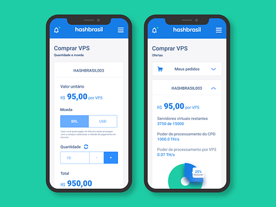 Hashbrasil - Checkout Mobile UI