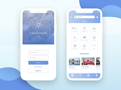 Cahyaningati Islamic App application clean interface home screen interactive prototype mobile app design mobile app experience user experience user interaction user interface ux ui workflow