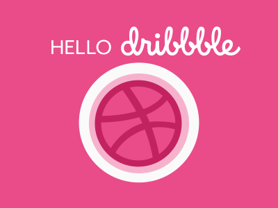 Hello Dribbble! animation debut first first shot thank you vector welcome
