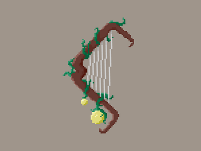 Harp Bow bow fantasy game harp pixel art weapon