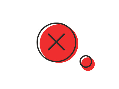 Cancel cancel iconography negative red vector
