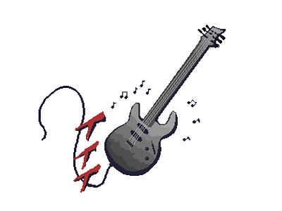 Electric Guitar aseprite guitar music pixel pixel art
