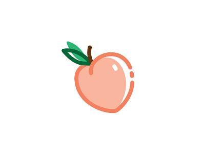 Peach art icon peach vector vector illustration