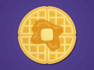 Waffle breakfast food foodie icon illustration illustrator vector waffle