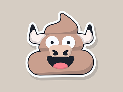 Bullcrap app bullshit crap emoji emoticon icon illustration outline poop reaction sticker vector