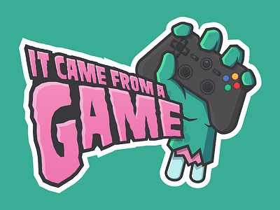 It Came From A Game Logo branding controller esports gaming icon identity illustration logo mark twitch vector zombie
