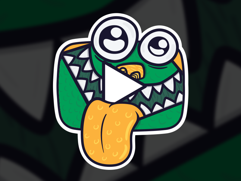 It Came From A Box x Youtube clean flat vector brand branding monster pin badge youtube mark icon logo