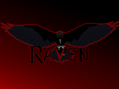 Raven Illustration animal crow illustration raven typography