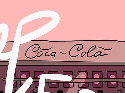 Pink Coca Cola calligraphy coca cola pink type