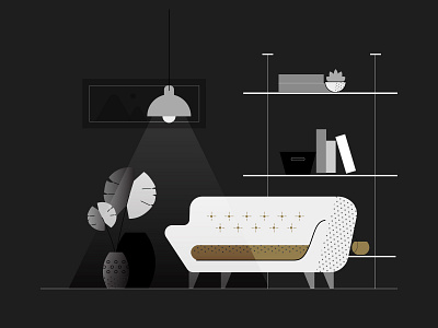 LuxDeco design furniture home illustration interior interior design