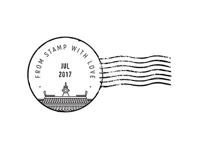 Stamp mark illustration logo stamp