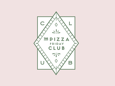 Friday Pizza Club _ 1 club food icon italy logo pizza retro stamp type typography