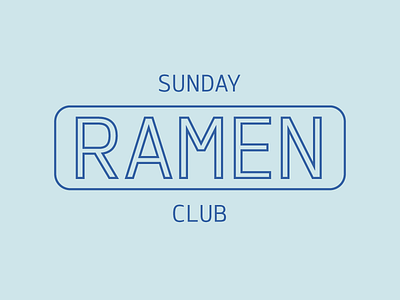 Sunday Ramen Club_2 club design food icon illustration japan logo ramen retro stamp type typography