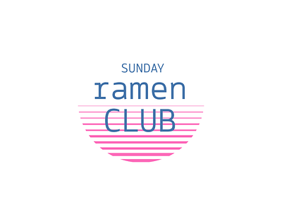 Sunday Ramen Club_3 club design food icon illustration japan logo ramen retro stamp type typography