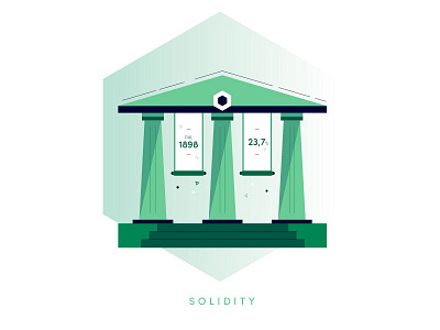 Esagon_Solidity bank design finance foundation icon illustration solid stability