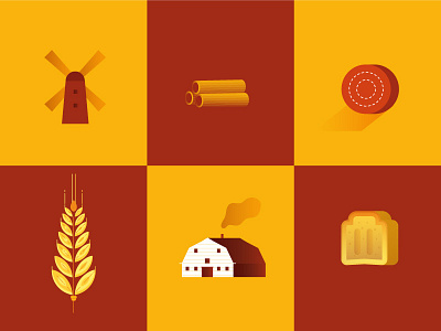 NEWLAT | Mondo Grano 1 bread farm house icon illustration pasta wheat world