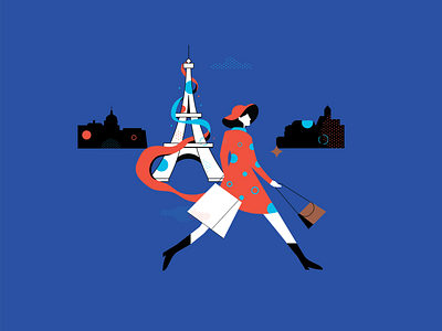 Paris design fashion france illustration paris travel vector