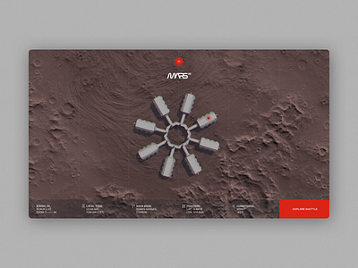 Mars One - Base and space shuttle exploration animation design motion motion design ui ux web