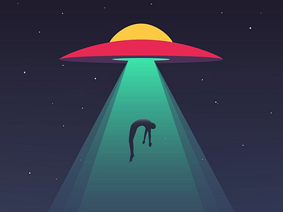Alien alien extraterrestrial illustration night ray sky star vector