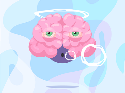 just relax your brain background brain cartoon design fun hemp illustration relax smoke vector weed