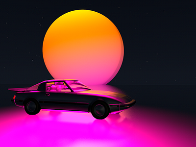 WIP render 80s c4d color test