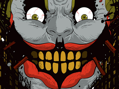 Joker batman dark knight illustration joker screenprint