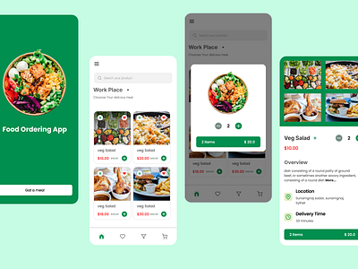 Food Ordering App app button buy clen color food img location mobile mobile app new food text ui ux