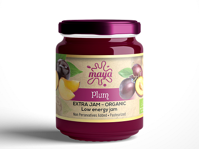 Maya Organic Jam Label Design