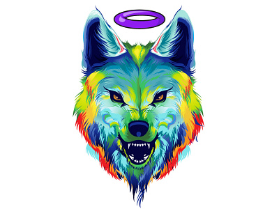 Wolf Illustration design graphic design illustration logo vector