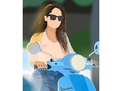 Blue Vespa