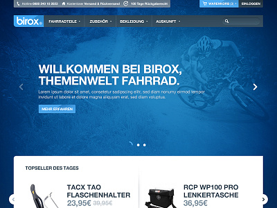 Birox Home bicycle birox e commerce online shop shop webdesign