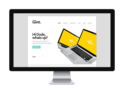 Give Tempalte design gone layout portolfio template themeforest webdesign wordpress