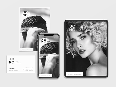 JONO. Branding, Website & Concept branding design hairdresser layout logo template ui ux webdesign